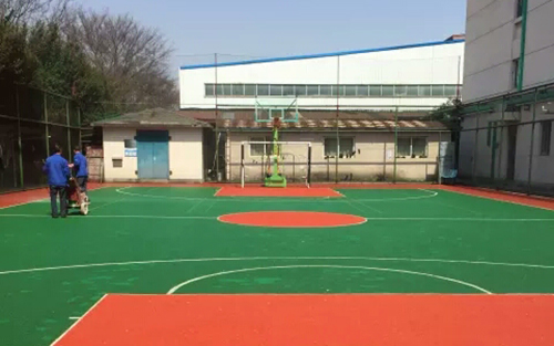 浙江藍天環(huán)保塑膠籃球場