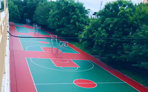 硅pu籃球場建設(shè)的成品