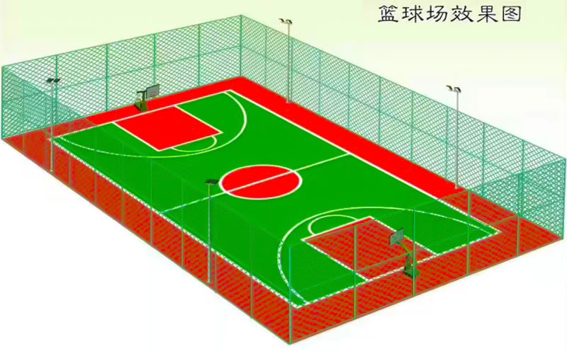  塑膠籃球場(chǎng)平面圖